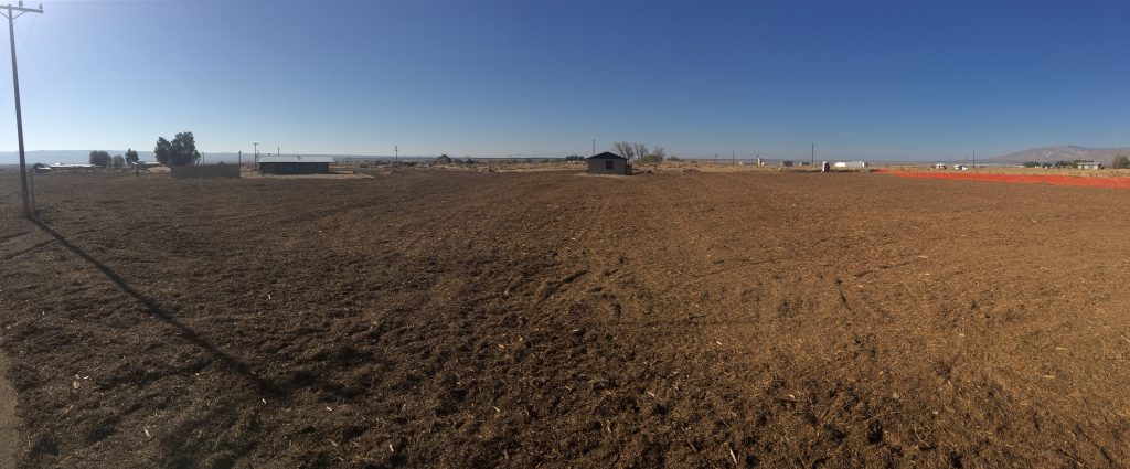 completed mulch spreading project